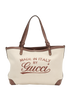 Craft Tote, &pound;495, Handbags, Brown/Cream, Canvas, Front view